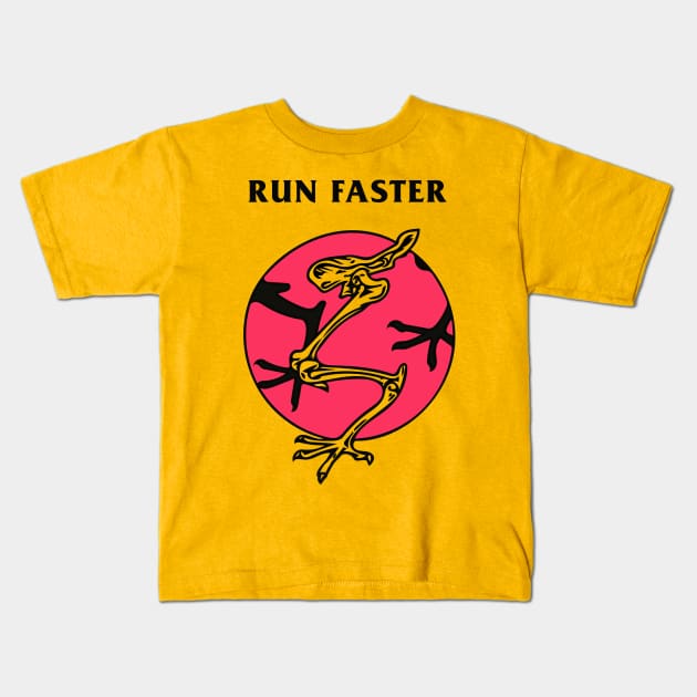 Run Faster Kids T-Shirt by Scottconnick